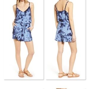 Blue Tie-Dye Romper